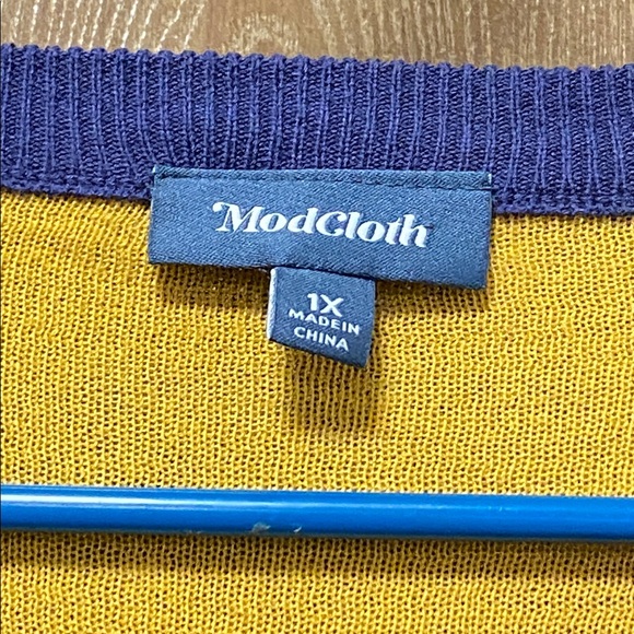 ModCloth plus size colorblock crew preppy casual retro 1X - Picture 3 of 4